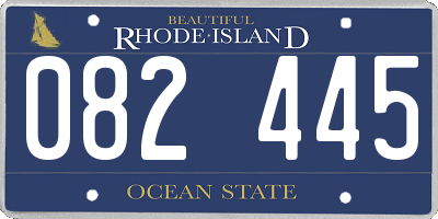 RI license plate 082445