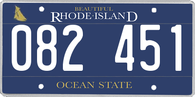 RI license plate 082451