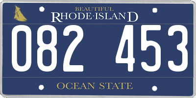 RI license plate 082453
