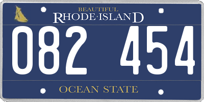 RI license plate 082454