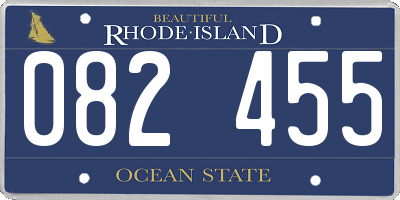 RI license plate 082455