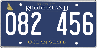 RI license plate 082456
