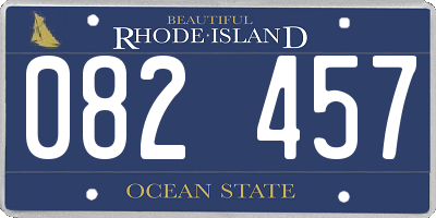RI license plate 082457