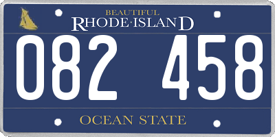 RI license plate 082458