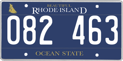 RI license plate 082463