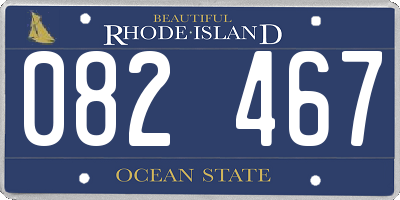 RI license plate 082467