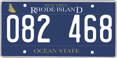 RI license plate 082468