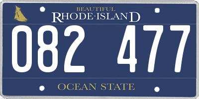 RI license plate 082477
