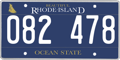 RI license plate 082478