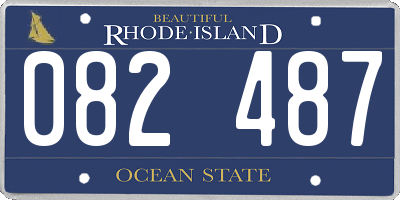 RI license plate 082487