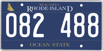 RI license plate 082488