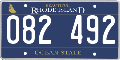 RI license plate 082492