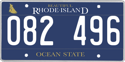 RI license plate 082496