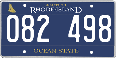 RI license plate 082498
