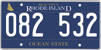 RI license plate 082532
