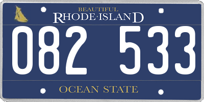 RI license plate 082533
