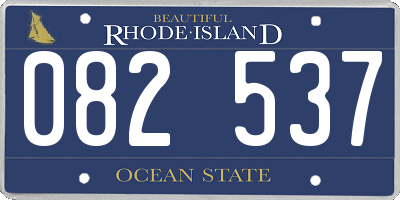 RI license plate 082537