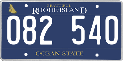 RI license plate 082540