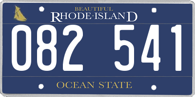 RI license plate 082541
