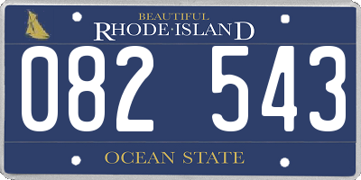 RI license plate 082543