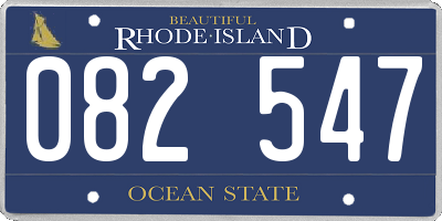 RI license plate 082547