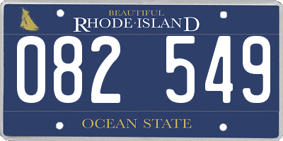 RI license plate 082549