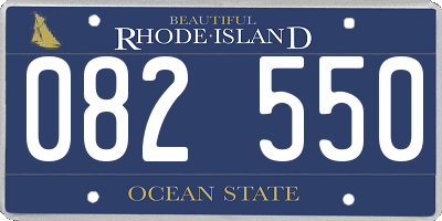 RI license plate 082550
