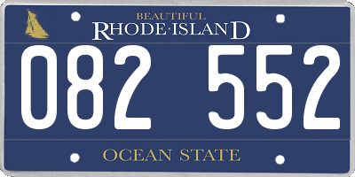RI license plate 082552