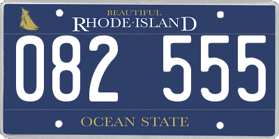 RI license plate 082555