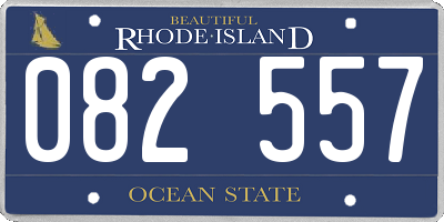 RI license plate 082557