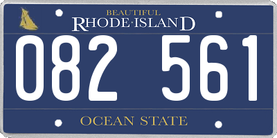 RI license plate 082561