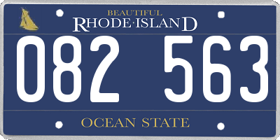RI license plate 082563