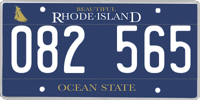 RI license plate 082565