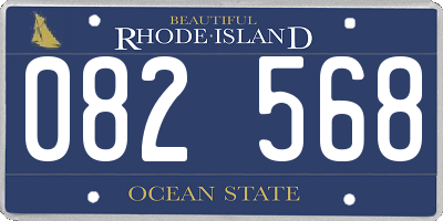 RI license plate 082568