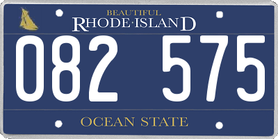 RI license plate 082575