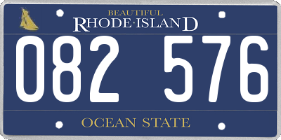RI license plate 082576