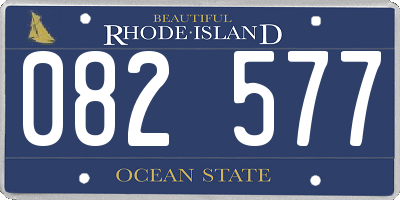 RI license plate 082577