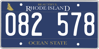 RI license plate 082578