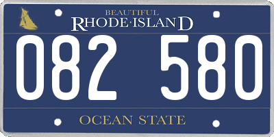 RI license plate 082580