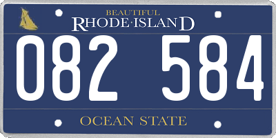 RI license plate 082584