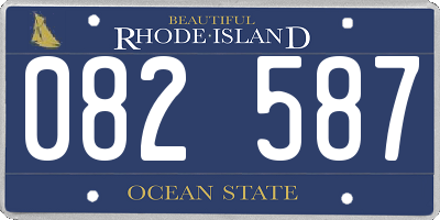 RI license plate 082587