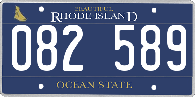 RI license plate 082589