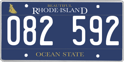 RI license plate 082592