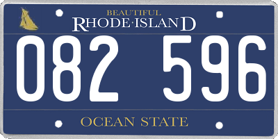 RI license plate 082596