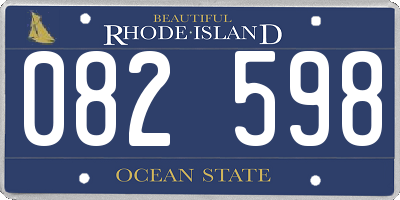 RI license plate 082598