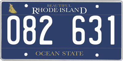 RI license plate 082631