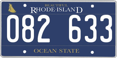 RI license plate 082633