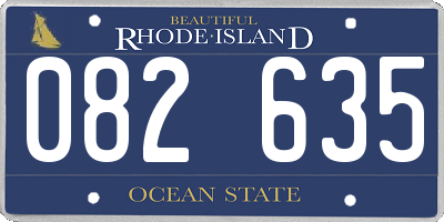 RI license plate 082635