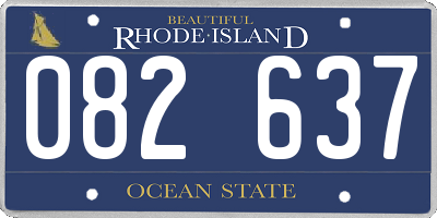 RI license plate 082637