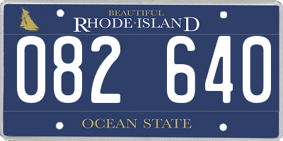 RI license plate 082640